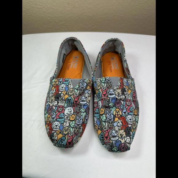 Skechers Shoes - Skechers Women's BOBS for Dogs Slip On Plush Woof‎ Dog Party Flat Multi Size 10